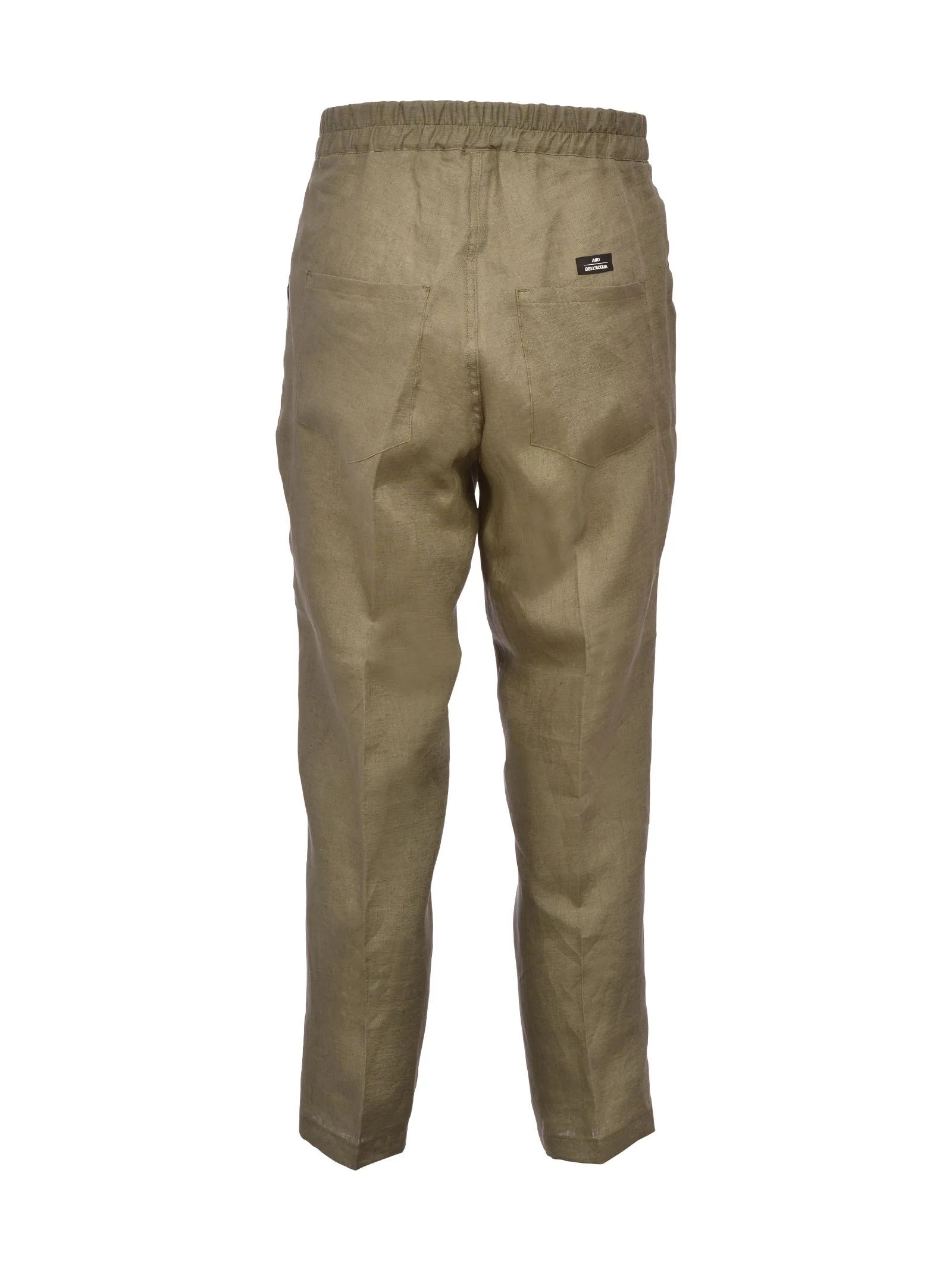 Pantalone verde militare in lino - Image 3