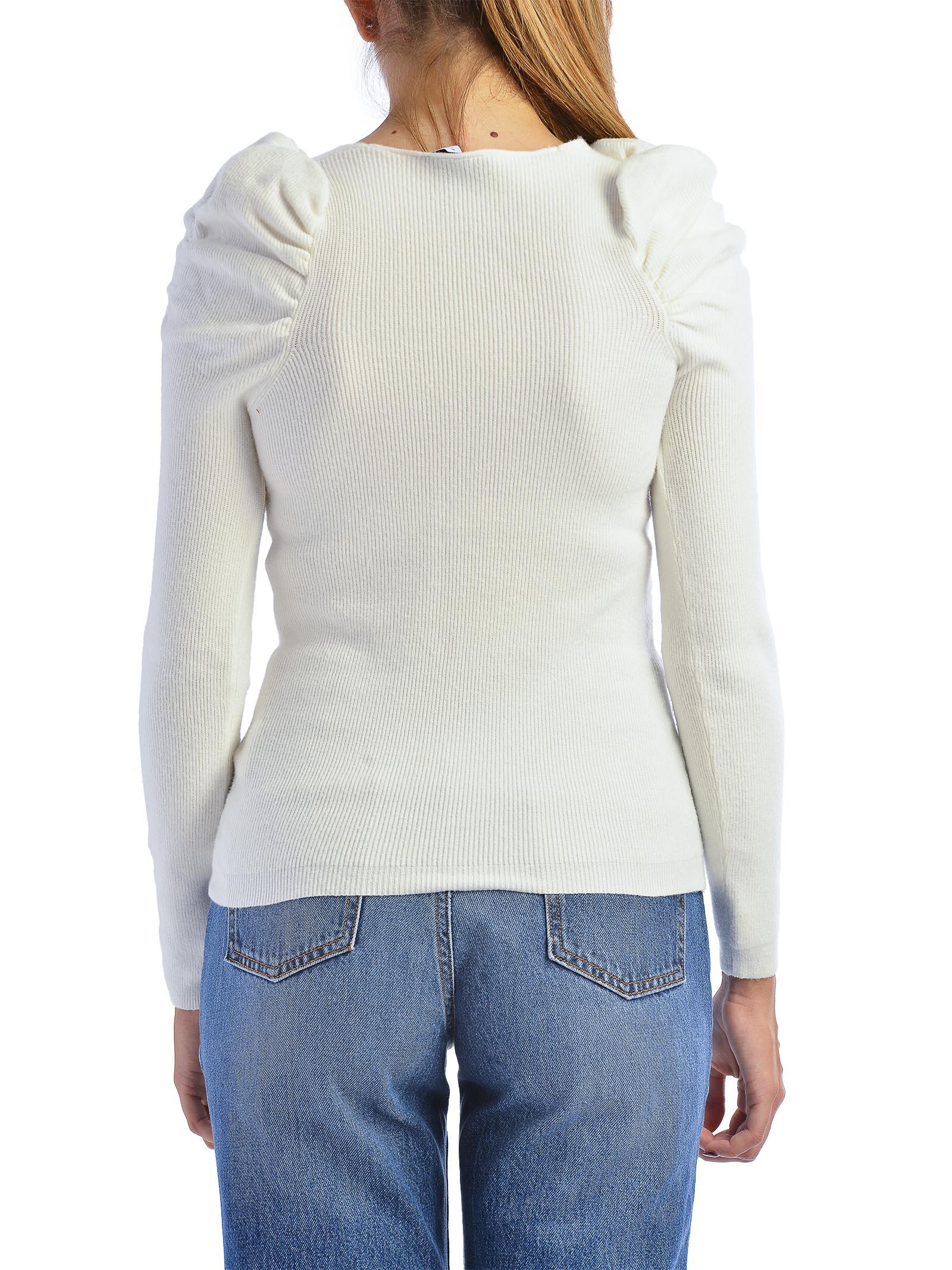 Pullover bianco scollo a v - Image 3