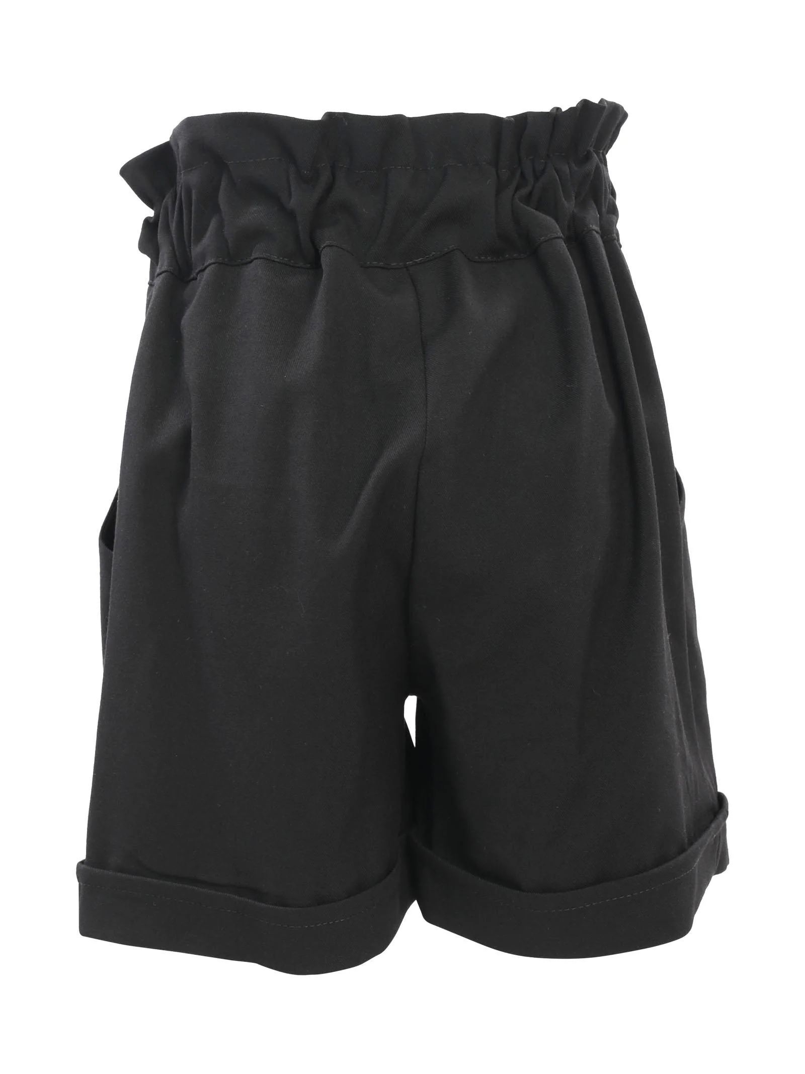 Shorts nero con vita elasticizzata - Image 3
