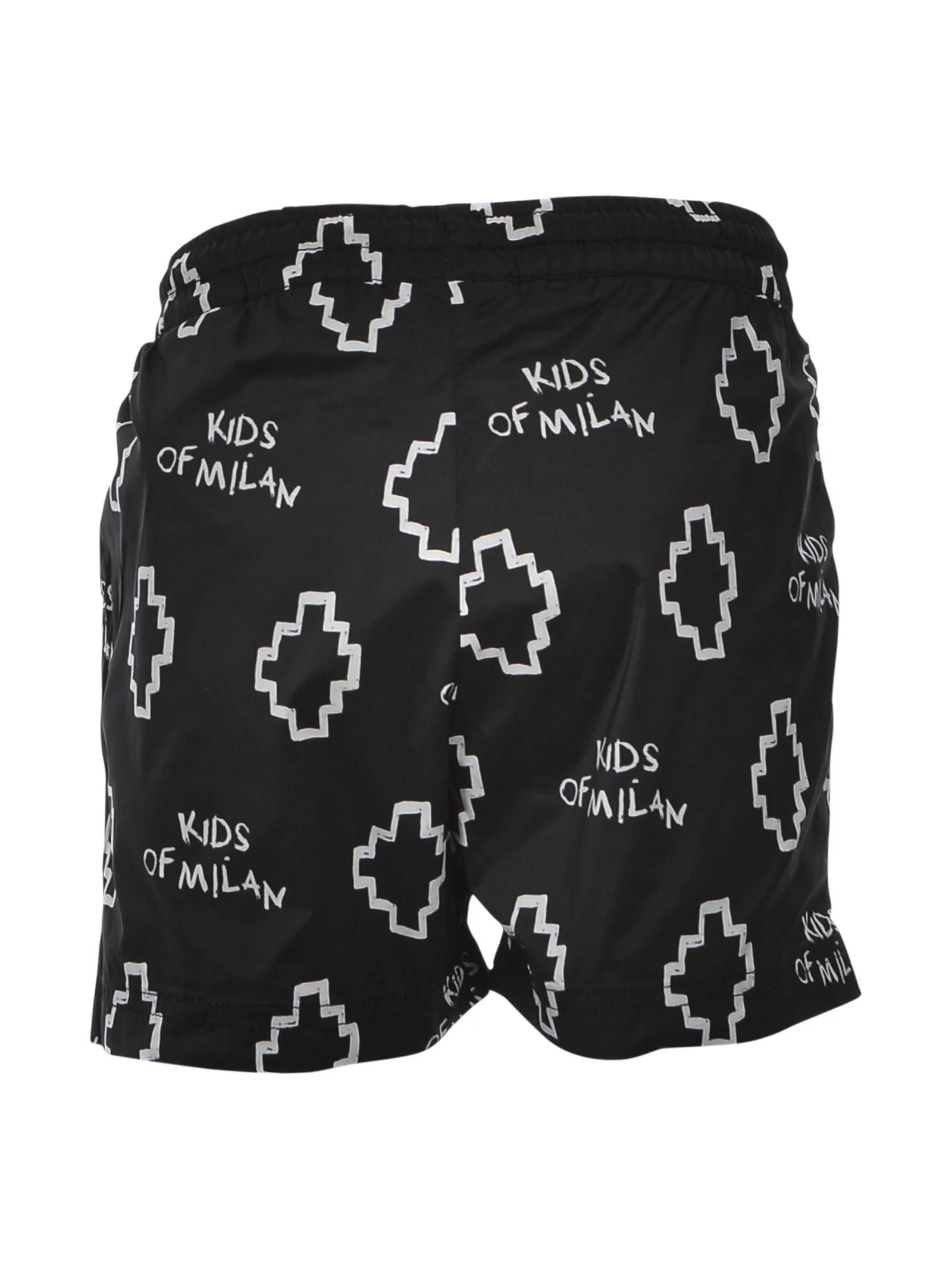 Costume da mare nero con logo cross all over - Image 3