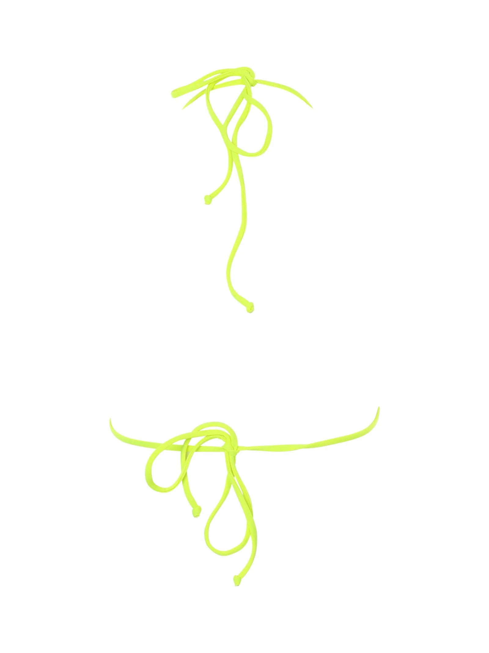 Costume triangolo giallo fluo con smalto coordinato - Image 3