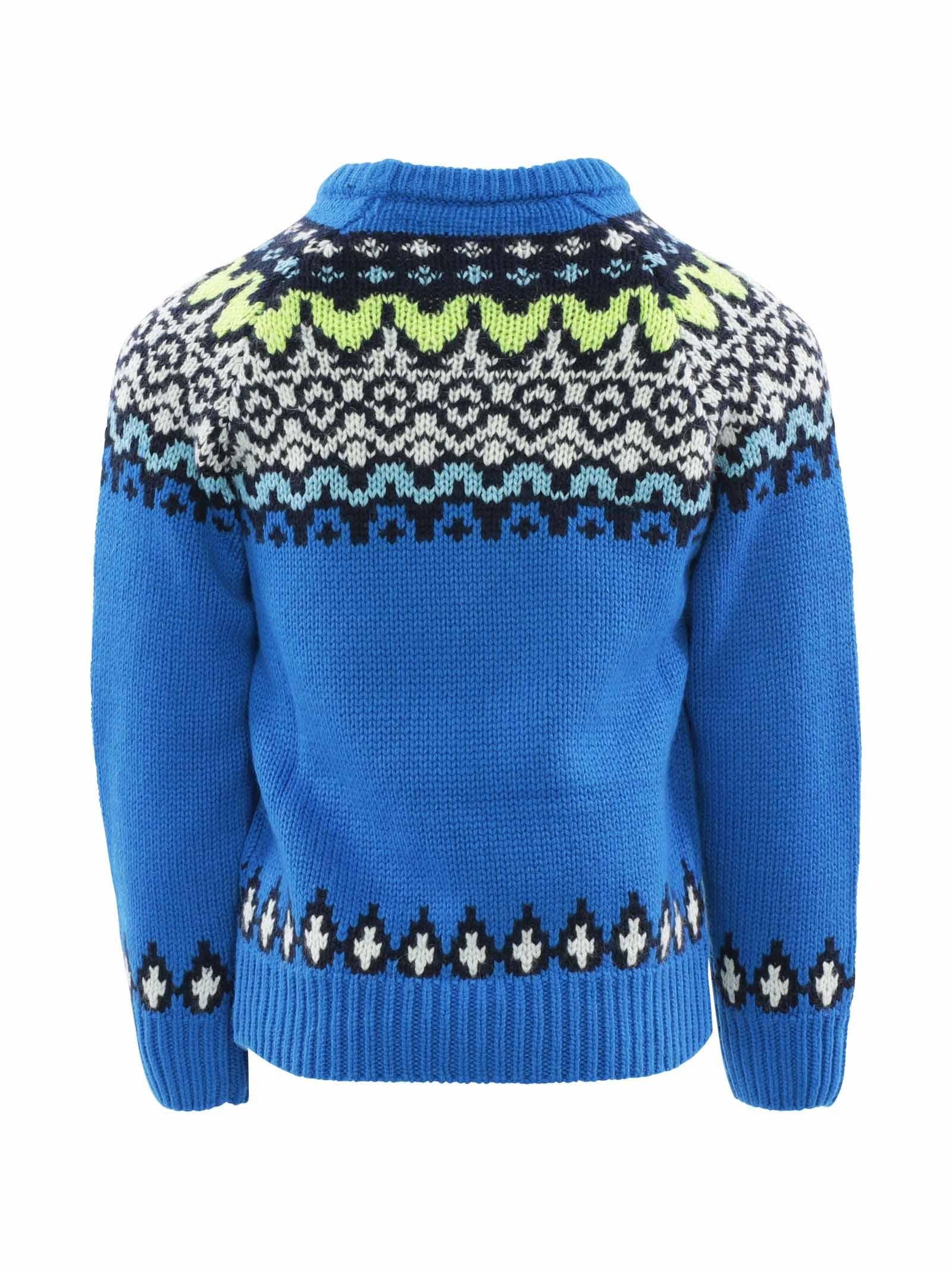 Maglioncino blu jacquard - Image 3