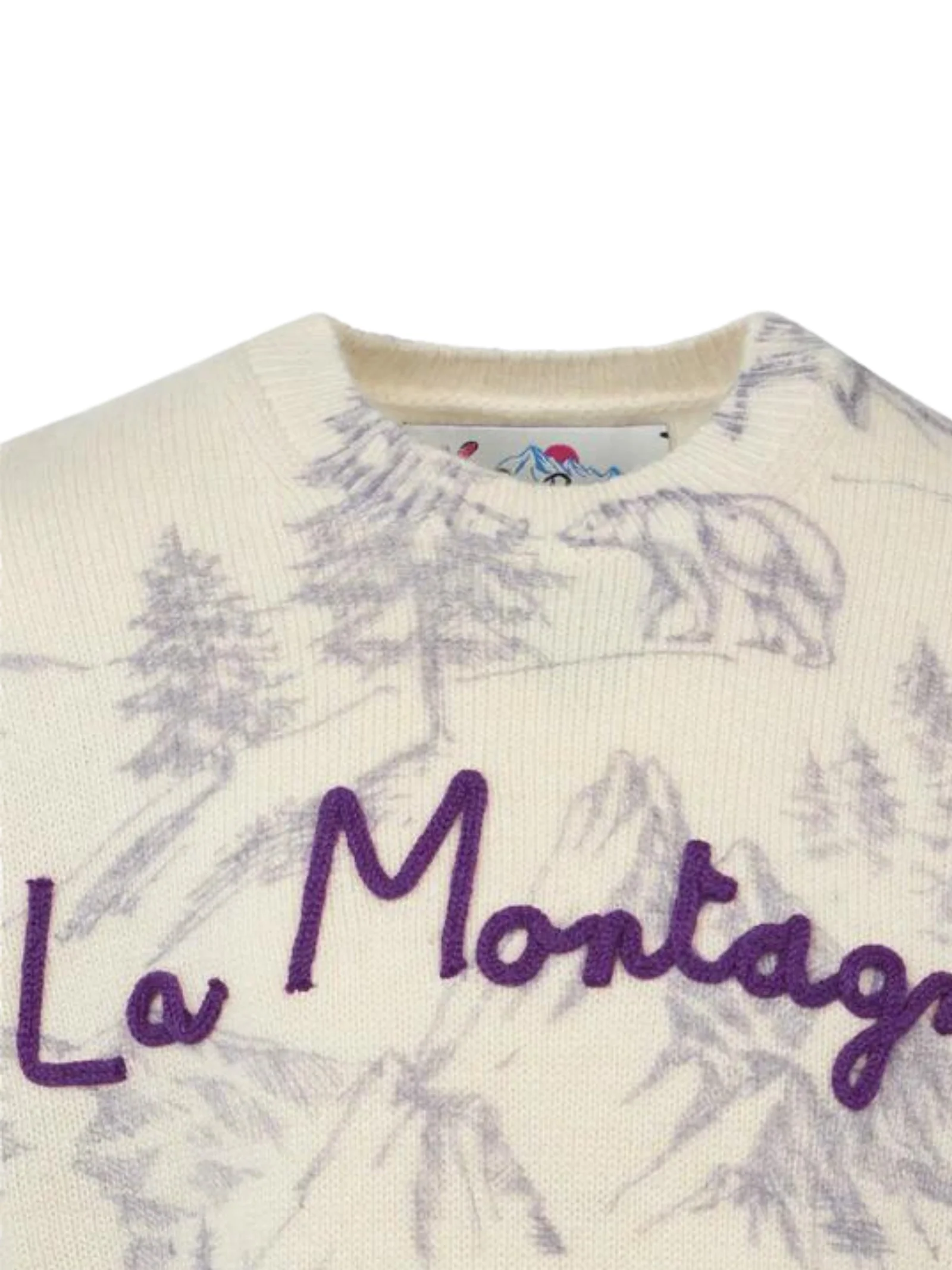 Maglione bambina La Montagne panna e glicine - Image 3
