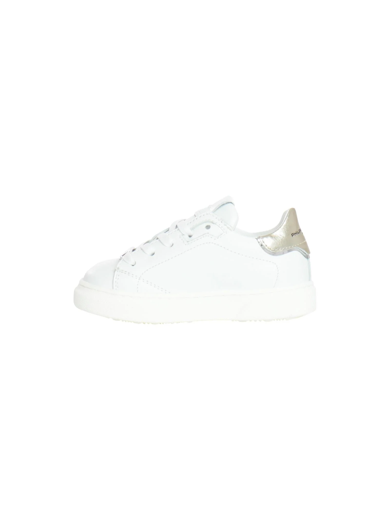 Sneakers in pelle bianca con talloncino gold - Image 4