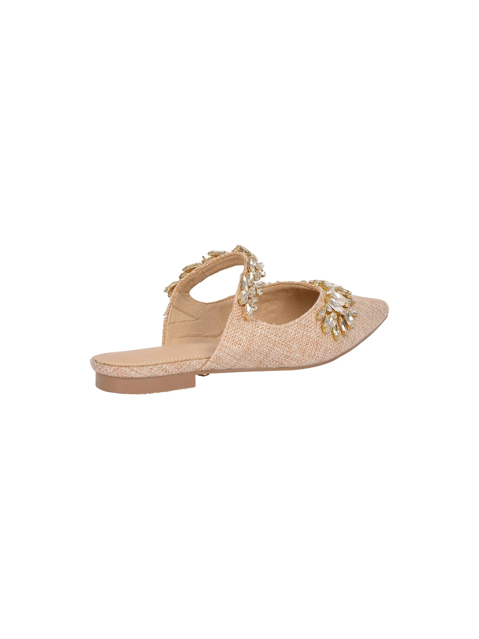 Slipper Chiara rafia con scollo a cuore - Image 3