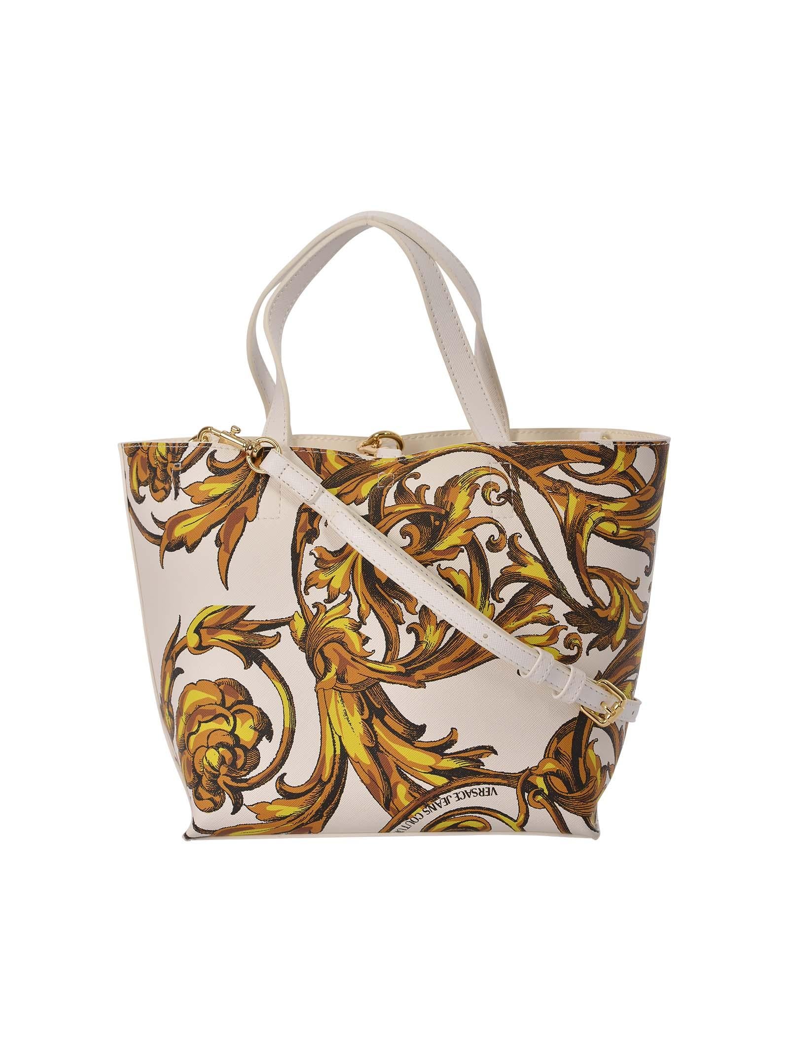 Mini borsa tote bianca baroque reversibile - Image 3
