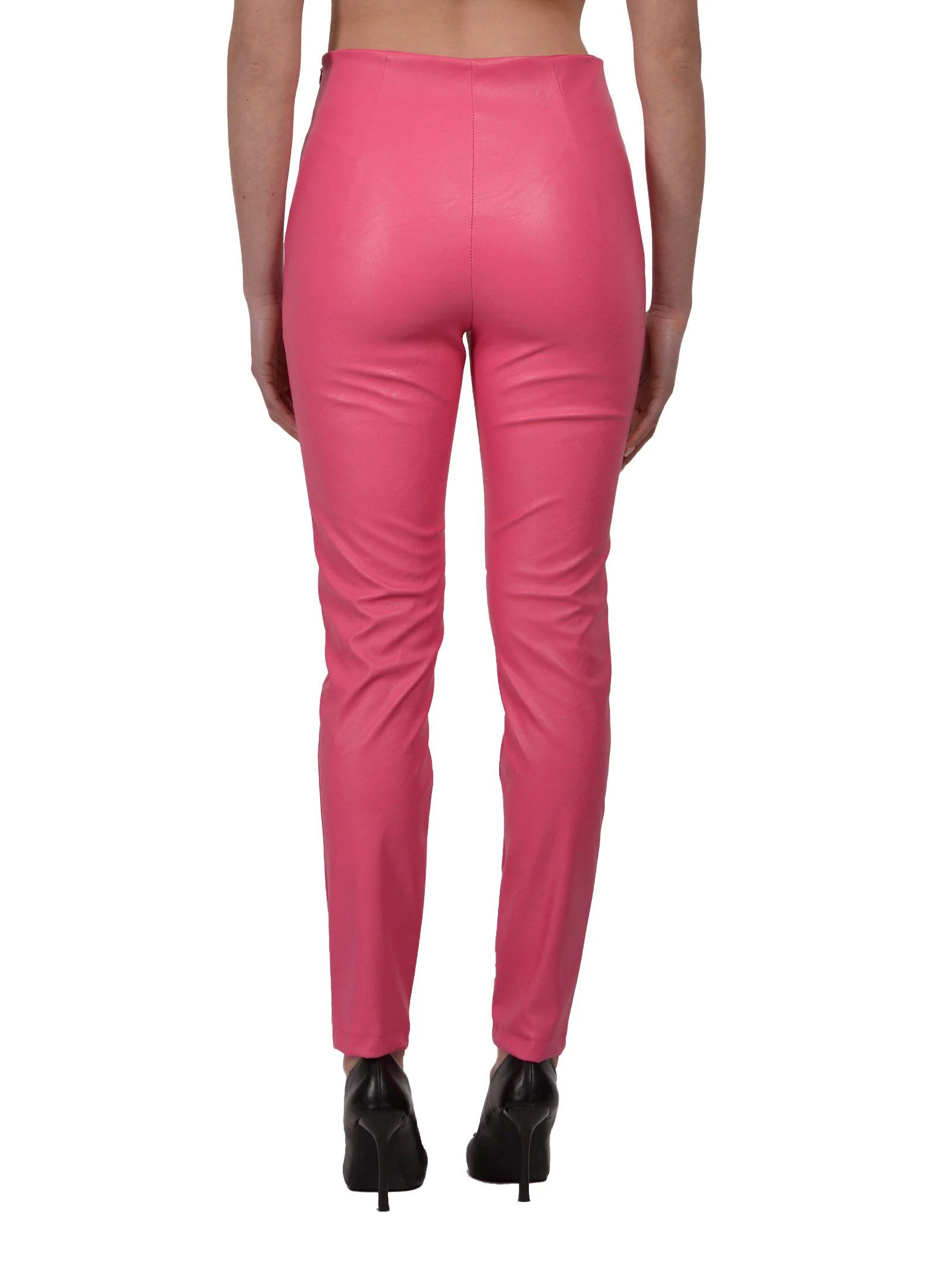 Pantalone in ecopelle fucsia - Image 3